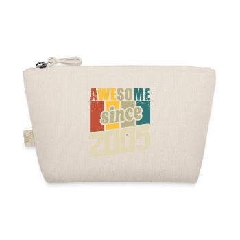 18 years old Awesome since 2005 18th birthday - Organic Pouch - nature - Front