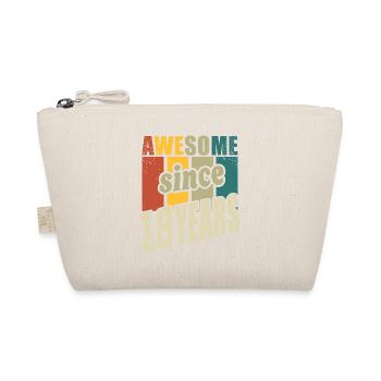 18 years old Awesome since 18 years 18th birthday - Organic Pouch - nature - Front