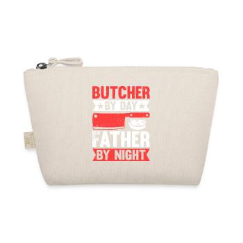 Butcher By Day Father By Night - Organic Pouch - nature - Front