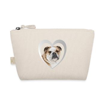 Bulldog Heart - J’aime Bulldog - Trousse biologique - nature - Devant