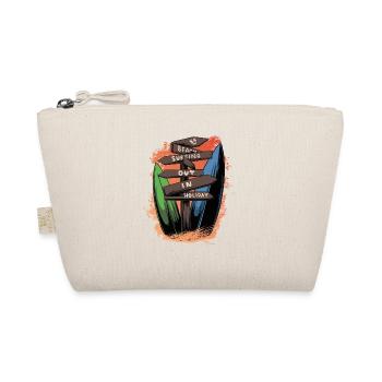 Surfing Barefoot Beach Surfer Board Summer Time - Organic Pouch - nature - Front