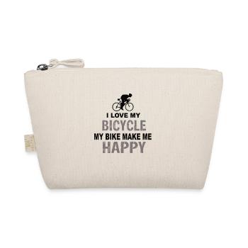 I Love My Bicycle My Bike Make Me Happy - Bio-Täschchen - Natur - Vorne