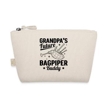 Grandpa's Future Bagpiper Buddy Bagpiper Musician - Organic Pouch - nature - Front