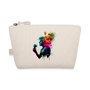Psychedelic Artwork - Man with Flowers - Organic Pouch - nature - Front