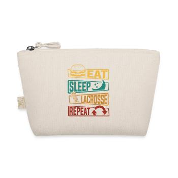 Eat Sleep Lacrosse Repeat Intercrosse Lax Player - Organic Pouch - nature - Front