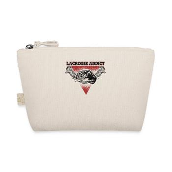 Lacrosse Adict Polocrosse Intercrosse Lax Player - Organic Pouch - nature - Front
