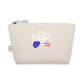 All American Dad 4th of July Patriotic Father's Day - Organic Pouch - nature - Front