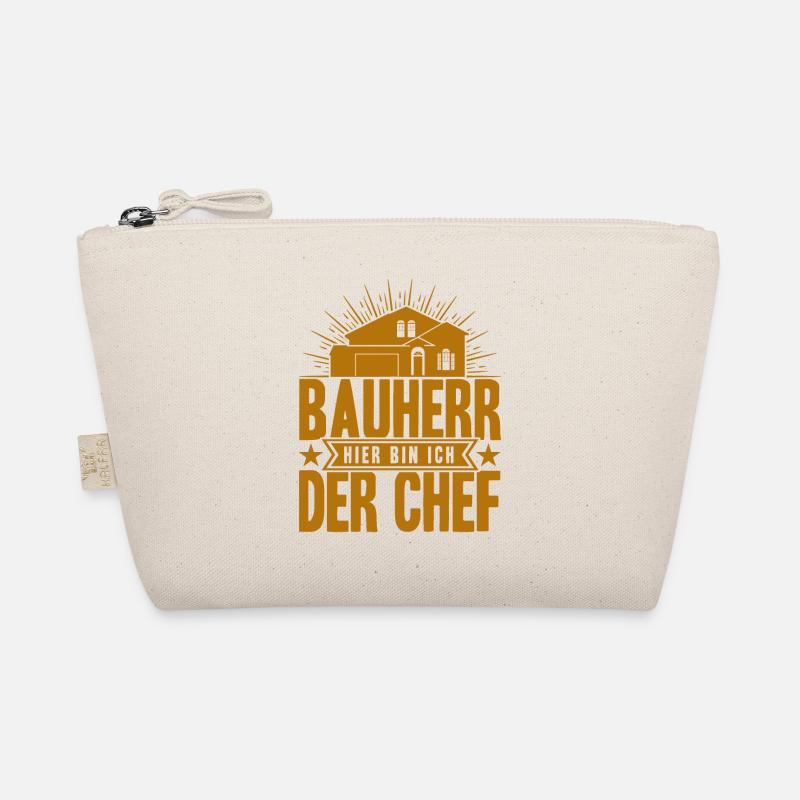 Bauherr Hier Bin Ich Der Chef Bauherr Geschenk Bio-Täschchen