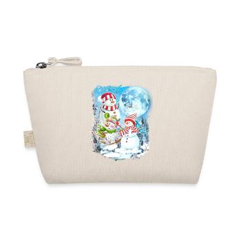 3 Moon Bonhomme de neige Drôle de saison de Noël Cool Père Noël - Trousse biologique - nature - Devant