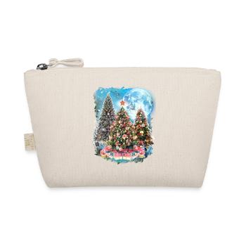 3 Moon Christmas Tree Cool Winter Season Snowman - Organic Pouch - nature - Front