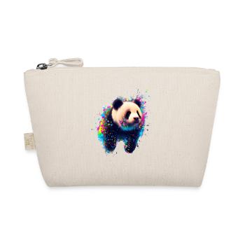 Color explosion Panda Bear - Organic Pouch - nature - Front