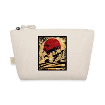 Nine-Tailed Fox Japanese Retro Art - Organic Pouch - nature - Front