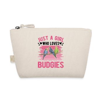 Just a Girl Who loves Budgies Budgie Parakeet - Organic Pouch - nature - Front