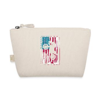 Dirt Bike USA Flagge Vintage Motocross amerika - Bio-Täschchen - Natur - Vorne