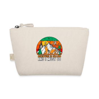 Adventure Is Calling And I Hiking Nature Camping - Organic Pouch - nature - Front