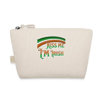 Kiss me Im Irish - Saint Patricks day Paddy's Day - Bio-Täschchen - Natur - Vorne