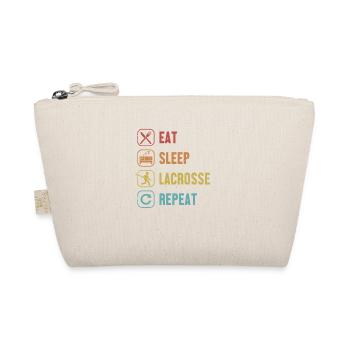 Eat Sleep Lacrosse Repeat Lax Player Polocrosse - Organic Pouch - nature - Front