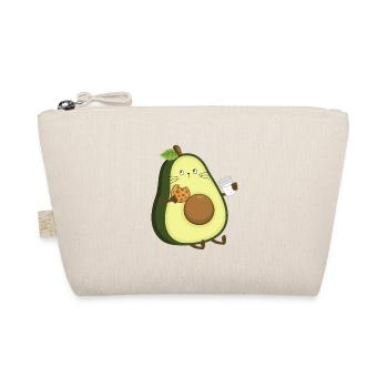 Avocado cat eating cookie and drinking milk - Organic Pouch - nature - Front