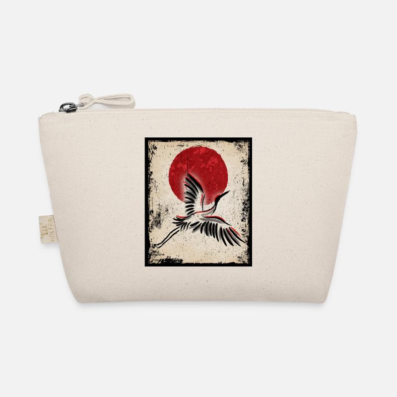 Kranich Art Japanische Kunst Vintage Retro - Bio-TĂ€schchen - Natur