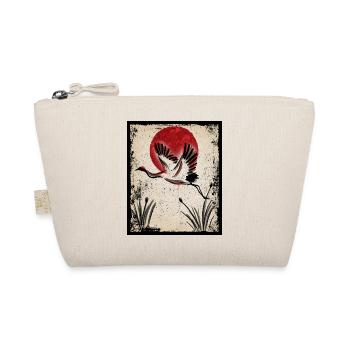 Crane Art Japanese Art Vintage Retro - Organic Pouch - nature - Front