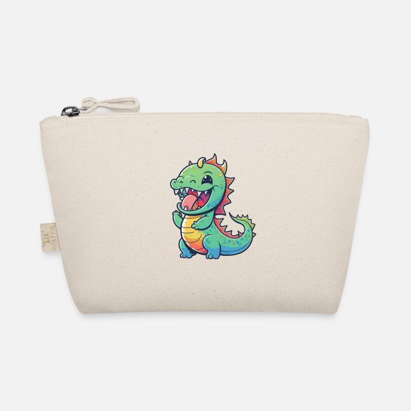 Kawaii Cute Happy Dragon Organic Pouch