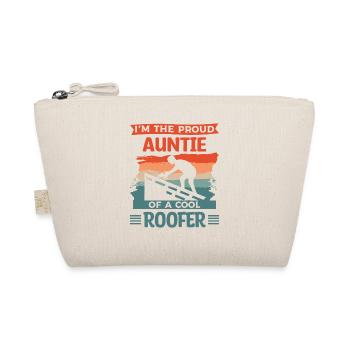 This Man Is An Awesome Auntie And A Roofer - Organic Pouch - nature - Front