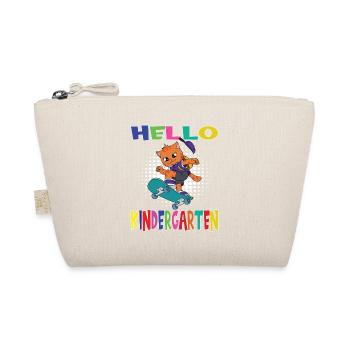 Bonjour Kindergarten Skateboarding Cat - Trousse biologique - nature - Devant