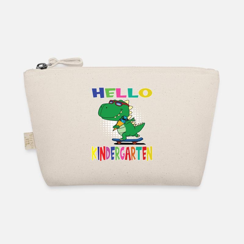 Hello Kindergarten Skateboarding Dino Organic Pouch