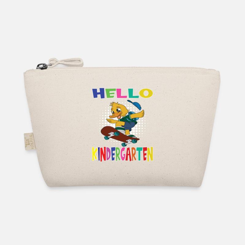 Hello Kindergarten Skateboarding Duck Organic Pouch