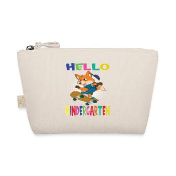Hallo Kindergarten Skateboarding Fox - Bio-Täschchen - Natur - Vorne
