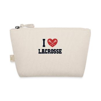 I love Lacrosse Lax Player Polocrosse - Organic Pouch - nature - Front