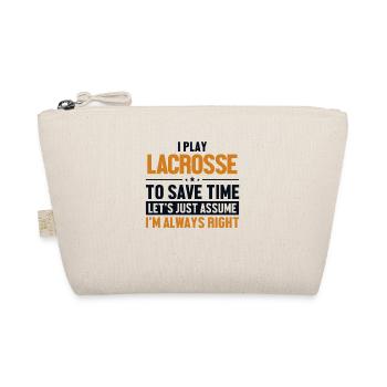 Play Lacrosse Let's Assume I'm Right Intercrosse - Bio-Täschchen - Natur - Vorne