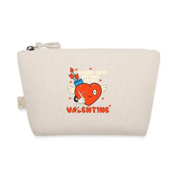 Sorry Boys My Dad Is My Valentine Vater - Bio-Täschchen - Natur - Vorne