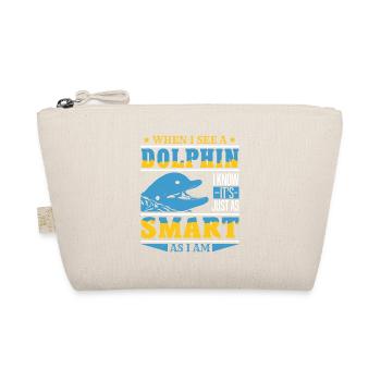 WENN ICH EINEN DELFIN SEHE, DER SO SCHLAU IST WIE ICH BIN - Bio-Täschchen - Natur - Vorne