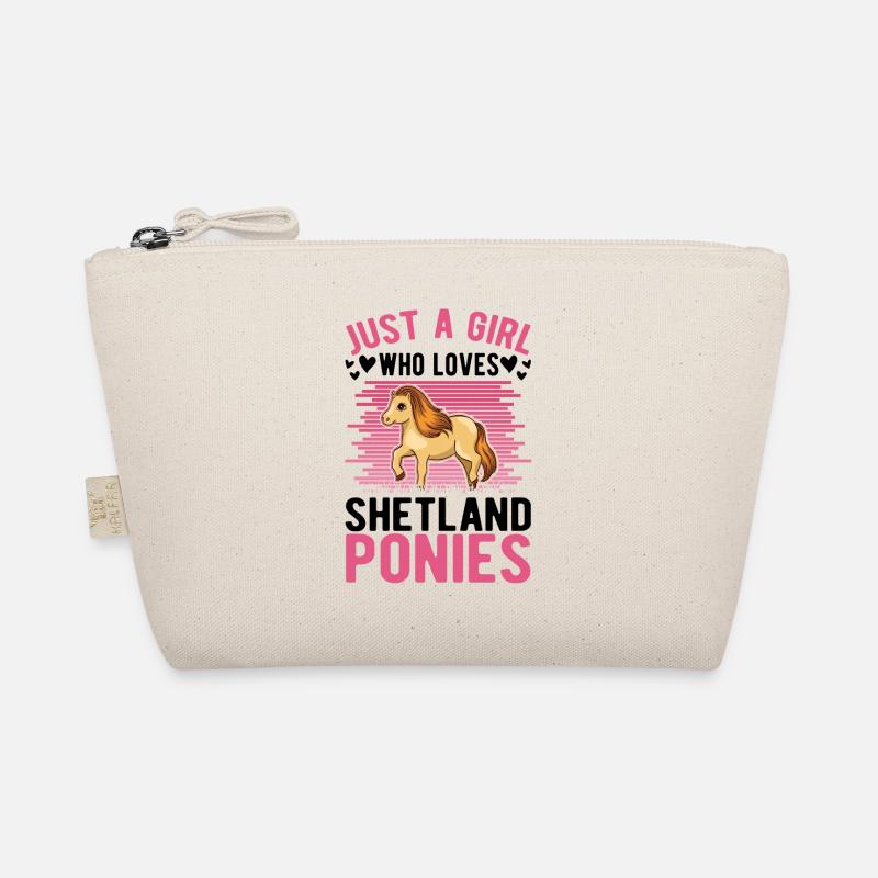 Shetlandpony Mädchen Shetland-Pony Shetty Bio-Täschchen