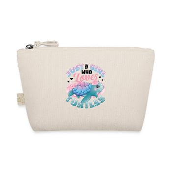 Just A Girl Who Loves Turtles - Bio-Täschchen - Natur - Vorne