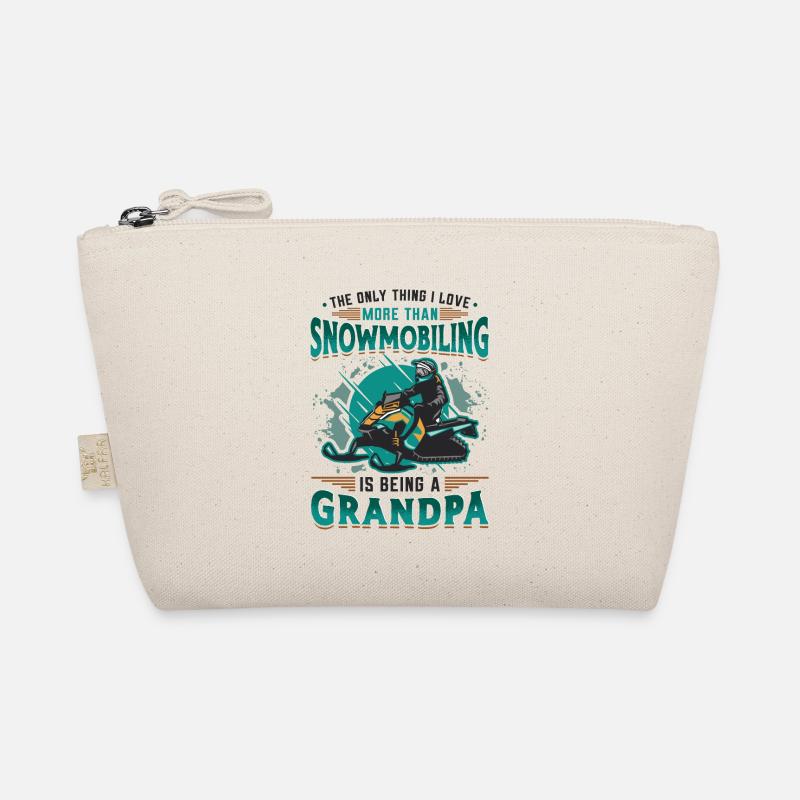 Snowmobiling, Grandpa, Snowmobile Organic Pouch