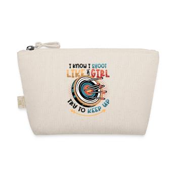 I know I'm shooting like a girl - Organic Pouch - nature - Front
