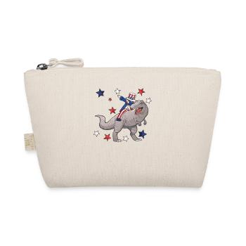 Les dinosaures chevauchent le drapeau américain 4 juillet - Trousse biologique - nature - Devant
