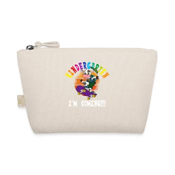 Kindergarten I'm Coming Cow Skateboarding - Organic Pouch - nature - Front