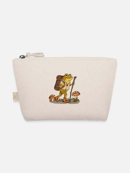Cottagecore Frog - Organic Pouch - nature - Front