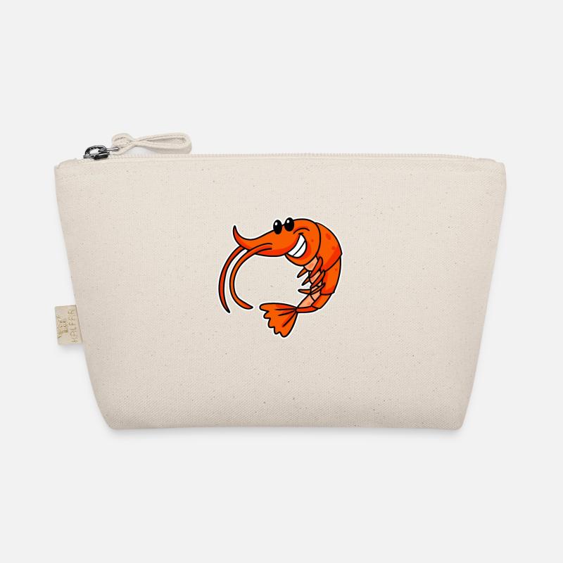 Shrimp smiling motif Organic Pouch