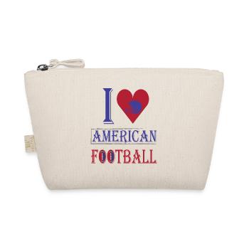 FoundLux, I LOVE AMERICAN FOOTBALL - Organic Pouch - nature - Front