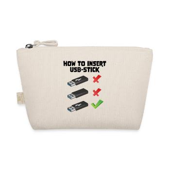How To Insert USB Stick Funny Programmer Meme - Bio-Täschchen - Natur - Vorne