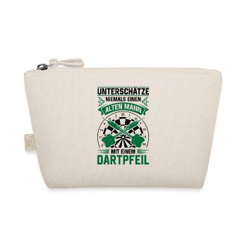 Unterschätze Niemals Einen Mit Einem Dartpfeil Dar - Bio-Täschchen - Natur - Vorne