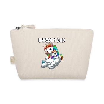 Unicorn Dad für einen Einhorn Liebhaber - Bio-Täschchen - Natur - Vorne