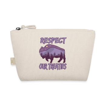 Respect Our Treaties für Ureinwohner Amerikas - Bio-Täschchen - Natur - Vorne