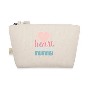 Mein Herz gehört Mama - Mutter - Bio-Täschchen - Natur - Vorne