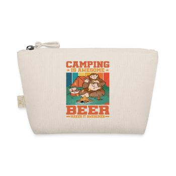 Camping Is Awesome, Beer Makes It Awesomer 2 - Organic Pouch - nature - Front