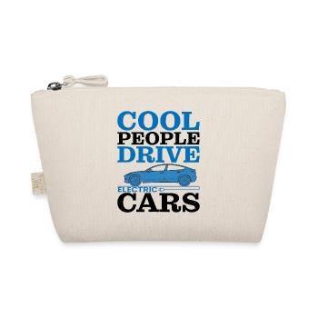 Cool People Drive Electric Cars - Organic Pouch - nature - Front
